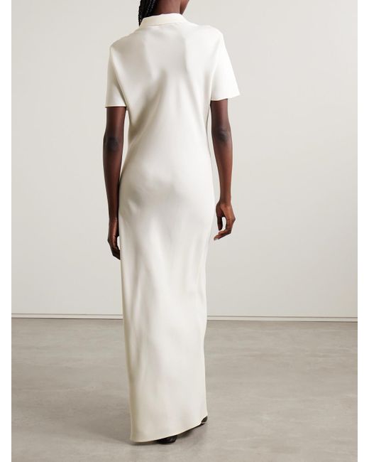 Robe Longue En Crêpe De Soie Valenit The Row en coloris White