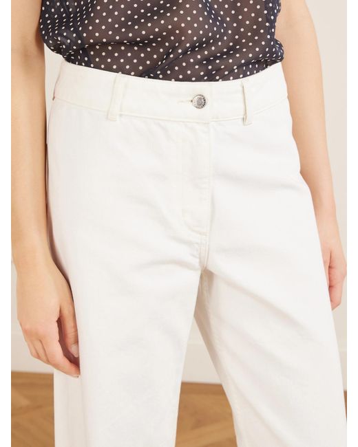 Nili Lotan White Megan Straight-Leg Jeans