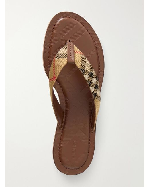 Burberry Natural Pvilion K Flip Flop Sandals