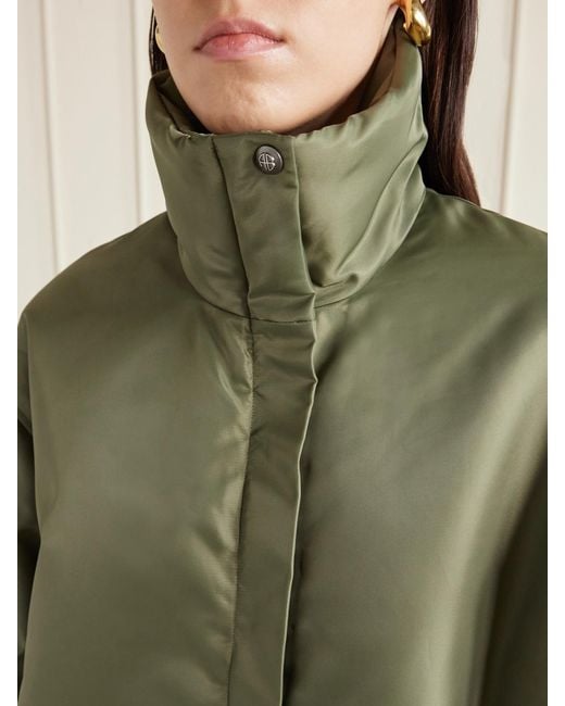 Anine Bing Green Cyrus Shell Bomber Jacket