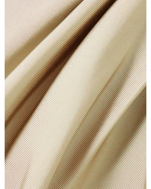 TOVE Natural Vevina Draped Pleated Jersey Maxi Dress