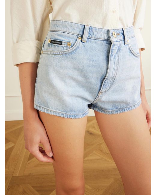 Dolce & Gabbana Blue Cotton Denim Shorts