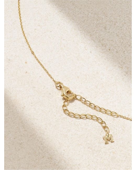 Mateo Natural Kette Aus 14 Karat Gelb- Und Weißgold Mit Perlen Und Diamanten