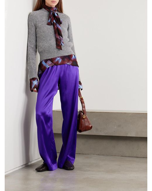 Dries Van Noten Gray Alpaca-Blend Sweater