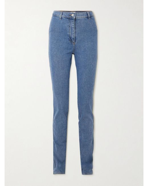 Magda Butrym Blue High-Rise Straight-Leg Jeans
