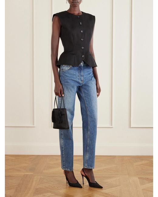 Magda Butrym Black Silk And Cashmere-Blend Crepe Vest