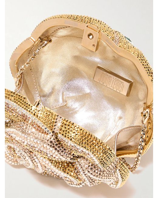 Judith Leiber Natural Golden Rose Crystal-Embellished-Tone Clutch