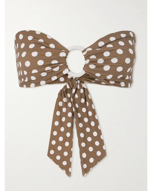 Marysia Swim White Coronada Polka-Dot Bikini Top