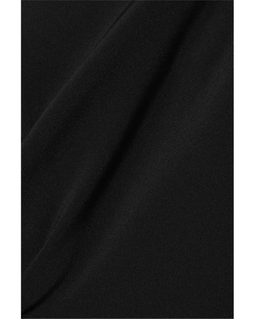 Veronica Beard Black Cropped Stretch-Crepe Skinny Pants