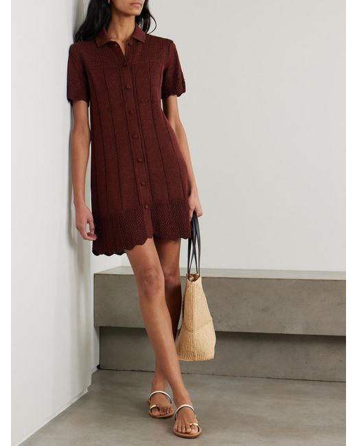 Eres Red Chimère Onirique Kleid Aus Lockstrick Aus Einer Baumwollmischung