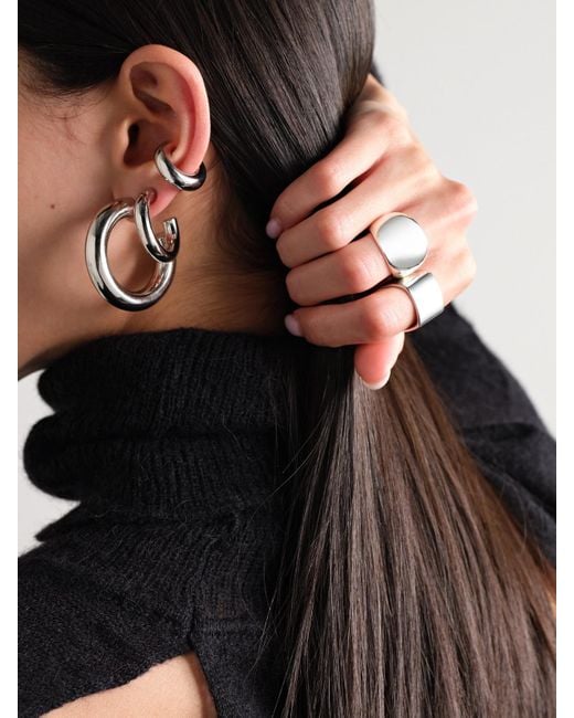 Jennifer Fisher Natural Jamma Mini-Plated Hoop Earrings