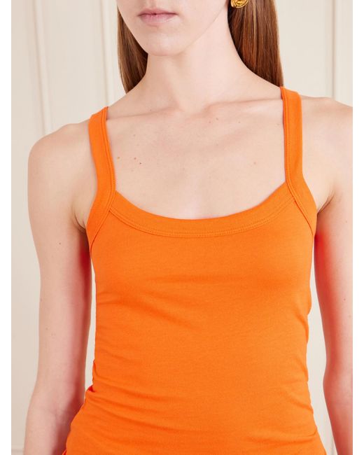 ÉTERNE Orange Duke Cotton-Blend Tank