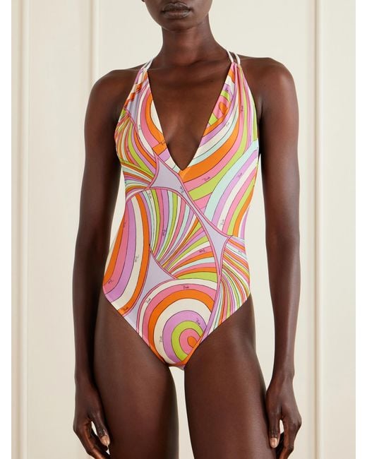 Emilio Pucci Pink Printed One-Piece
