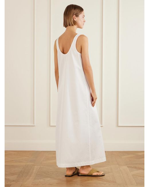 Totême White Cotton-Poplin Midi Dress