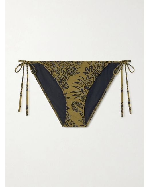 Ulla Johnson Green Maria Printed Bikini Briefs