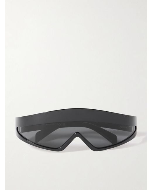 Prada Gray D-Frame Acetate Sunglasses