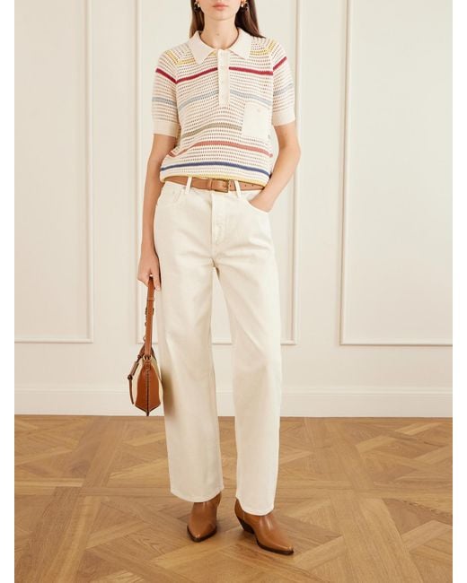 Alix Of Bohemia Natural Lessi Carnival Cotton-Knitted Polo Shirt