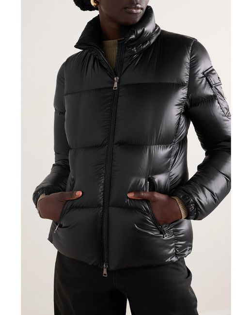 Moncler Black Fourmine Hooded Quilted Shell Down Jacket