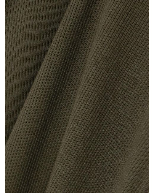 ÉTERNE Green Tanktop Aus Einer Gerippten Baumwoll-Modalmischung Mit Stretch-Anteil
