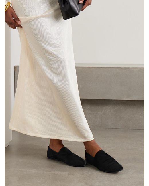 TOVE Black Pascale Calf Hair Slippers