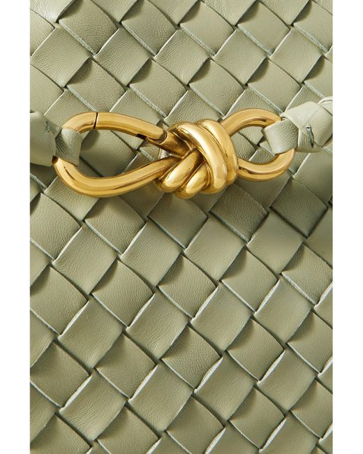 Bottega Veneta Green Andiamo Medium Intrecciato Leather Tote