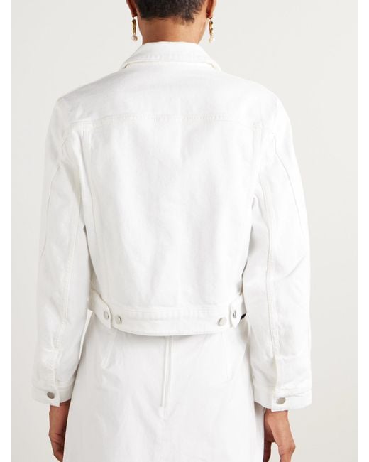 Another Tomorrow White Denim Jacket