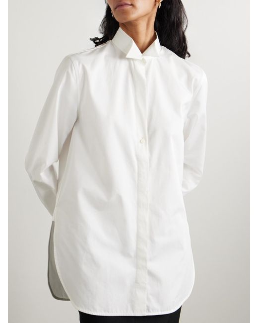 Chemise En Popeline De Coton Biologique Totême  en coloris White