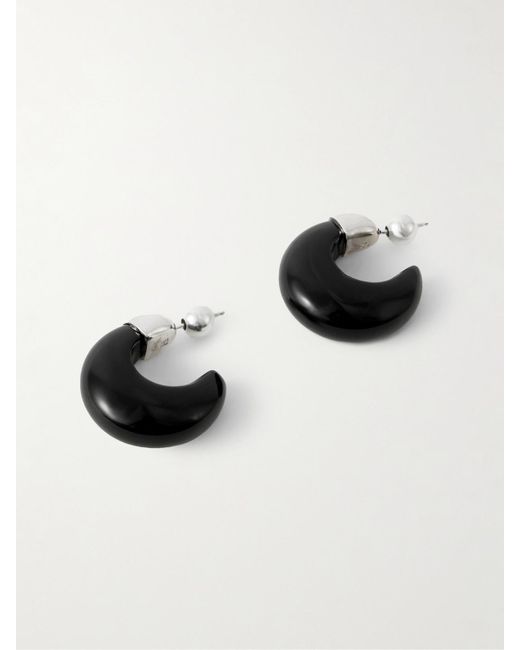 Sophie Buhai Black Donut Onyx Hoop Earrings