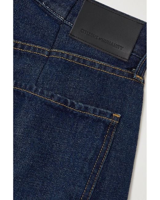 Jean Large Taille Haute Effilé Horseshoe Citizens of Humanity en coloris Blue