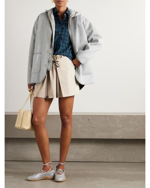 Moncler Gray Reposse Convertible Wool And Cashmere-Blend Jacket