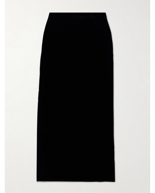 Violante Nessi Black Velvet Maxi Skirt
