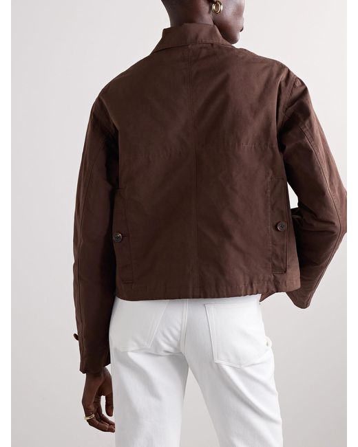 Ralph Lauren Brown Katie Padded Brushed Cotton-Blend Jacket