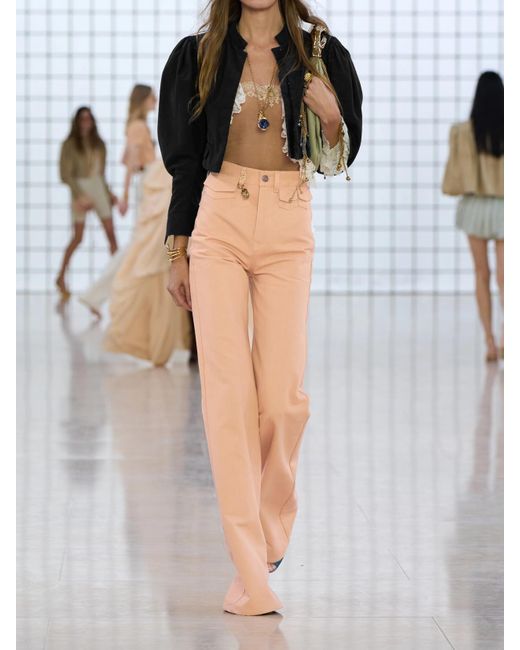 Chloé White Embellished High-Rise Straight-Leg Jeans