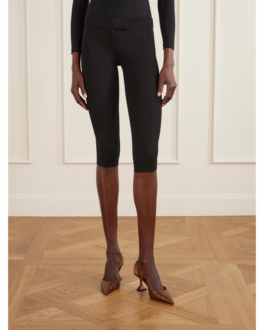 Magda Butrym Blue Strech-Jersey Skinny Capri Pants