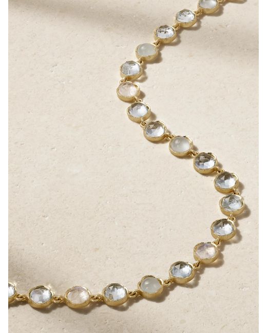 Irene Neuwirth Natural Classic 18-Karat, Moonstone And Aquamarine Necklace