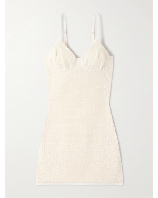 Jacquemus Natural Scala Jacquard-Knit Mini Dress