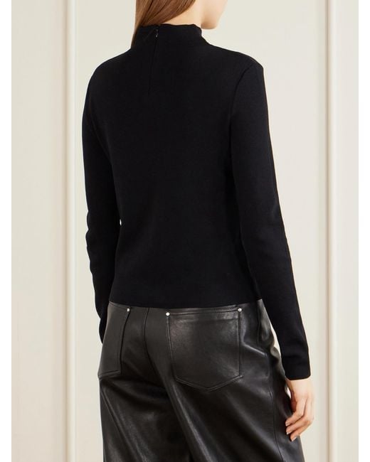 Staud Blue Marianne Crepe Cardigan