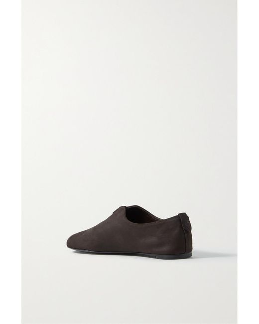 Loro Piana Brown Floaty Nubuck Loafers