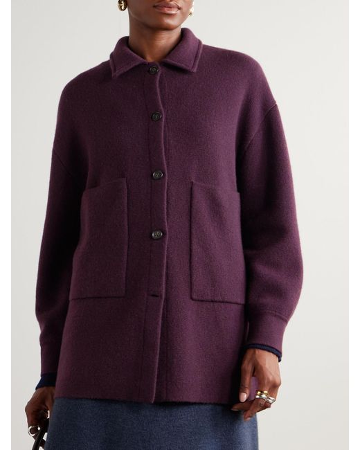 Lisa Yang Purple Julianne Cashmere Cardigan