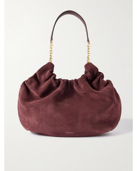 DeMellier London Red Miami Suede Shoulder Bag