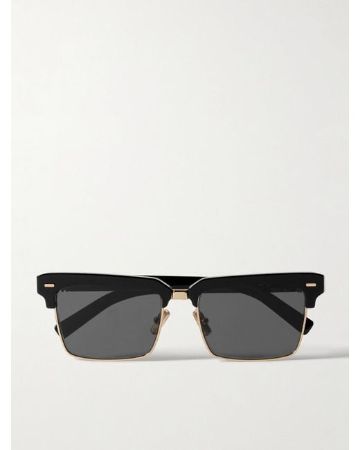 Miu Miu Black Square-Frame Acetate And-Tone Sunglasses