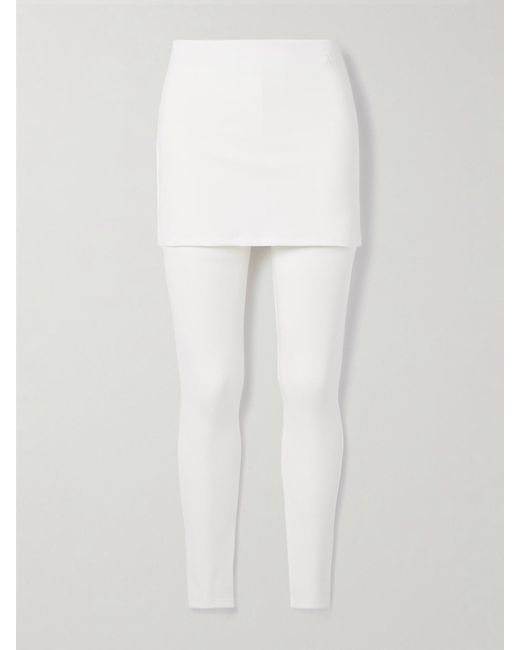 The Park White Joy Layered Stretch-Tencel Lyocell Leggings