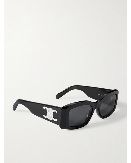 Céline Black Triomphe Oversized Square-Frame Acetate Sunglasses