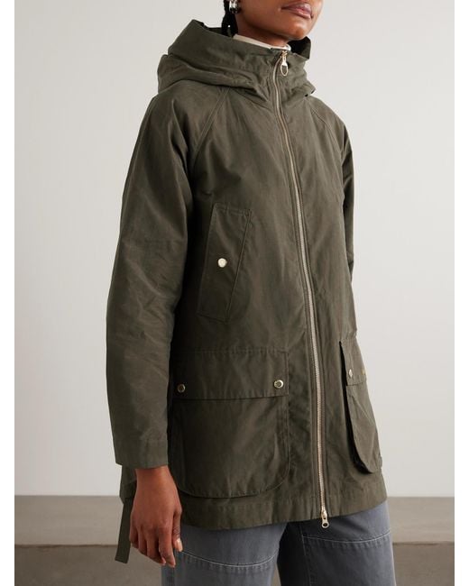 Barbour Green Middlemarch Hooded Cotton-Blend Parka