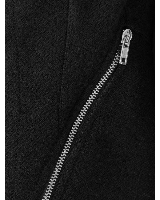 Veste À Col Montant En Laine Bouillie À Finitions En Satin Giacca Rick Owens en coloris Black