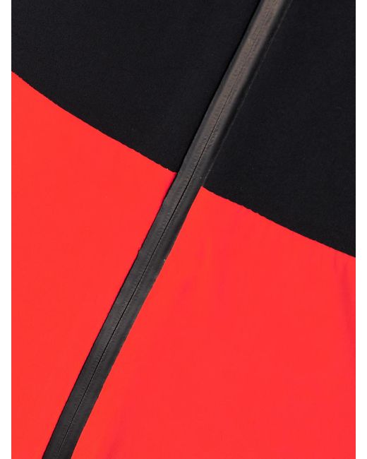 Aztech Mountain Red Top To Bottom Paneled Stretch Salopettes