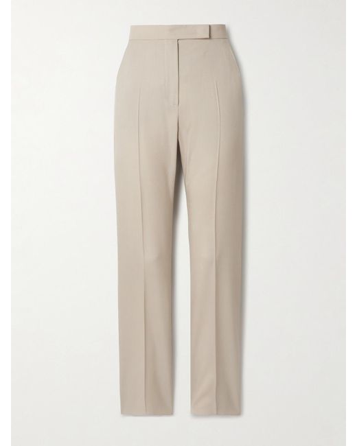 Max Mara Natural Wool, Mohair And Silk-Blend Straight-Leg Pants