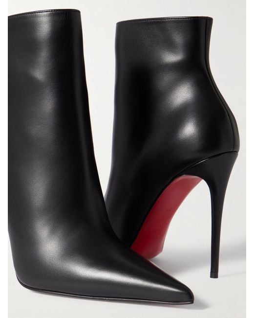 Christian Louboutin Black Kate Max 100 Ankle Boots Aus Leder