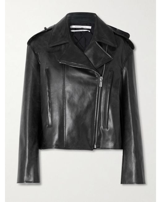 Another Tomorrow Black Mirum Biker Jacket