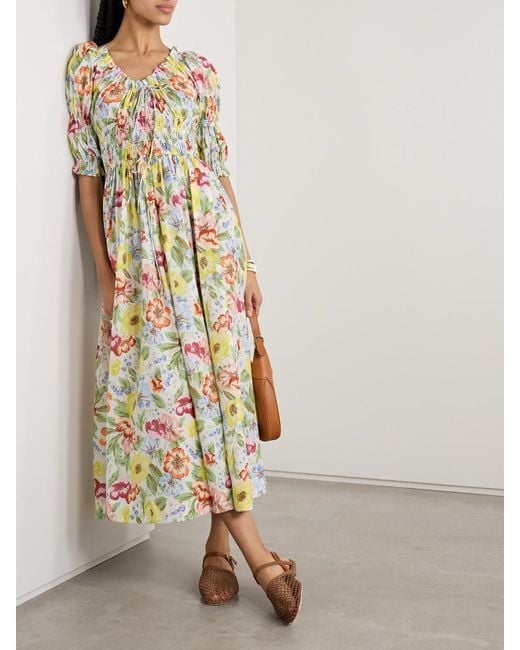 boho dress for wedding guest BTFBM Women's Mini Smocked Dress,Swiss Dot Navy,S Star Wars Padmé Amidala vacation beach kaftan dress Australia COLOUR:WHITE